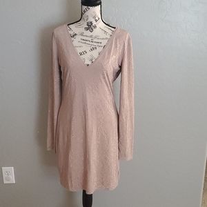 Long sleeve studded dress